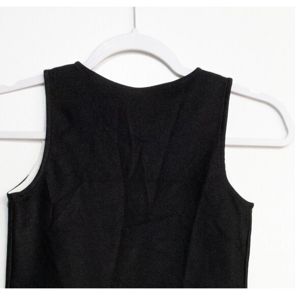 Cheer Kids Girls White Black Jersey Tank Top V-Neck Pullover Colorblock Size 8 - Picture 5 of 6